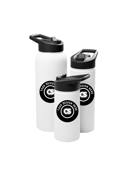 Custom Steel Water Bottle with Standard Lid