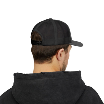 GOD>Ups & Downs Trucker Cap – Embroidered Snapback Mesh Hat
