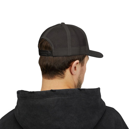 GOD>Ups & Downs Trucker Cap – Embroidered Snapback Mesh Hat