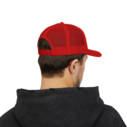 GOD>Ups & Downs Trucker Cap – Embroidered Snapback Mesh Hat