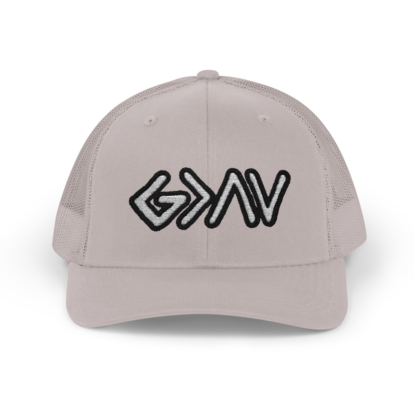 GOD>Ups & Downs Trucker Cap – Embroidered Snapback Mesh Hat