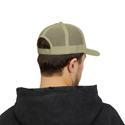 GOD>Ups & Downs Trucker Cap – Embroidered Snapback Mesh Hat