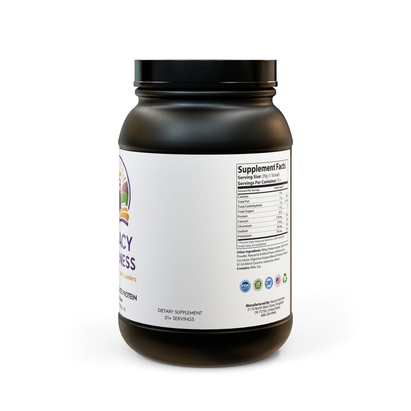 Whey Isolate Protein Supplement (907g, 2lb)