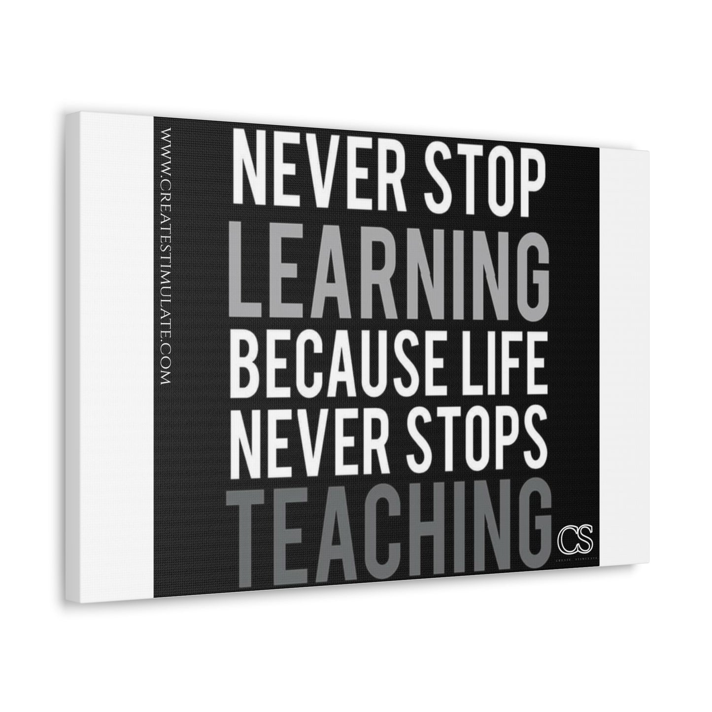 Never Stop Wall Decor Canvas