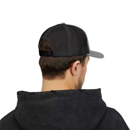 GOD>Ups & Downs Trucker Cap – Embroidered Snapback Mesh Hat