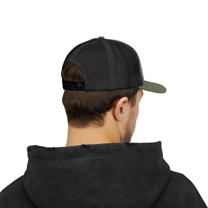 GOD>Ups & Downs Trucker Cap – Embroidered Snapback Mesh Hat
