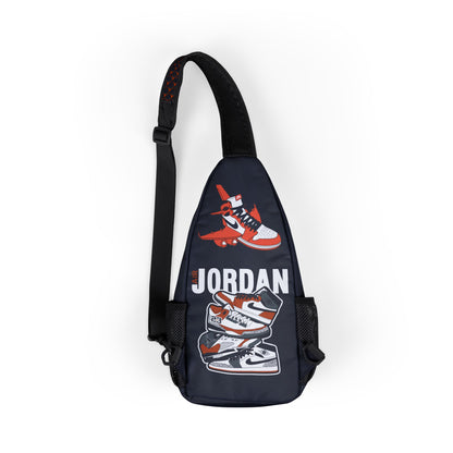 Michael Jordan Chest Bag, Stylish Sling Backpack, Sports Day Essentials, Gift for Sneakers Lovers, Trendy Streetwear Accessory