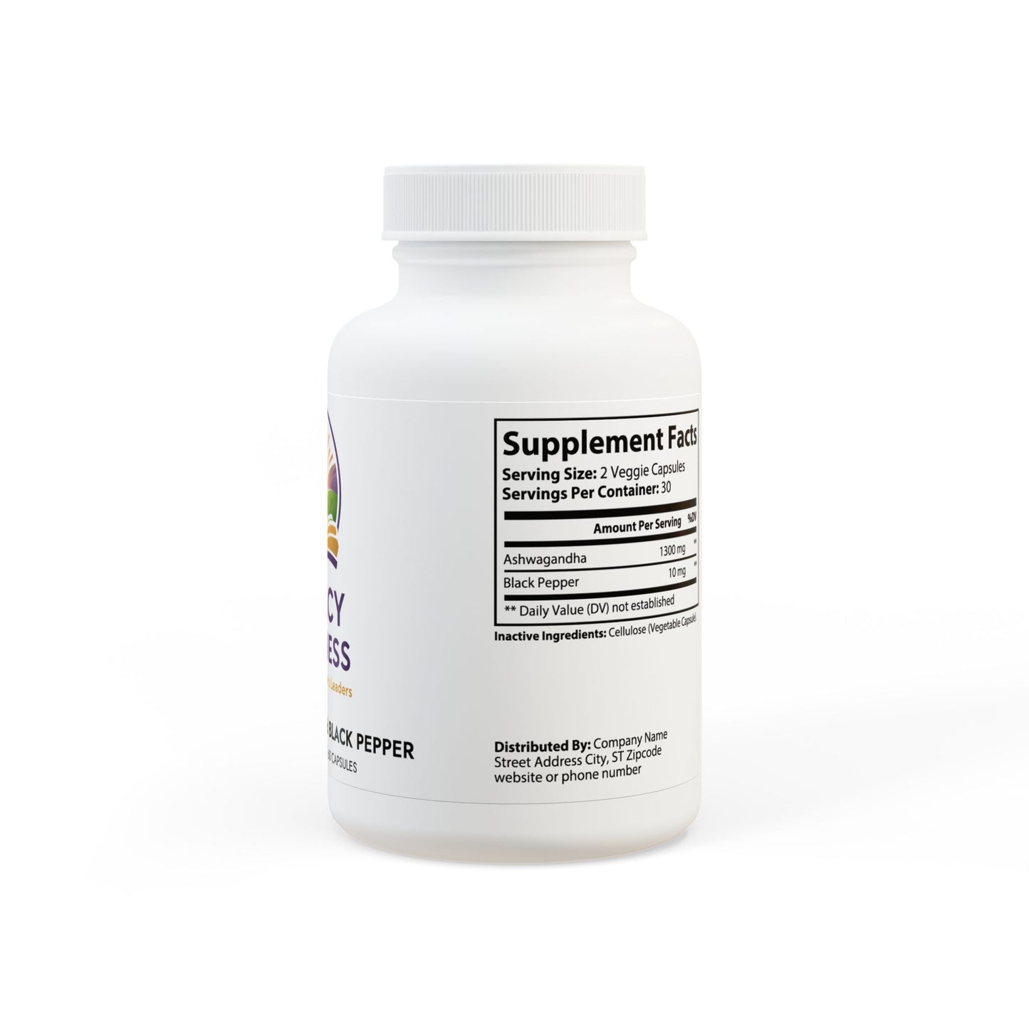 Ashwagandha and Black Pepper Supplement (60 capsules)