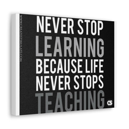 Never Stop Wall Decor Canvas