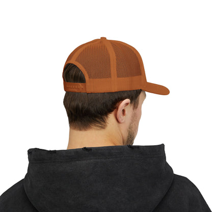 GOD>Ups & Downs Trucker Cap – Embroidered Snapback Mesh Hat