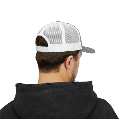 GOD>Ups & Downs Trucker Cap – Embroidered Snapback Mesh Hat