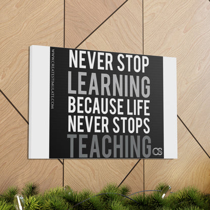 Never Stop Wall Decor Canvas