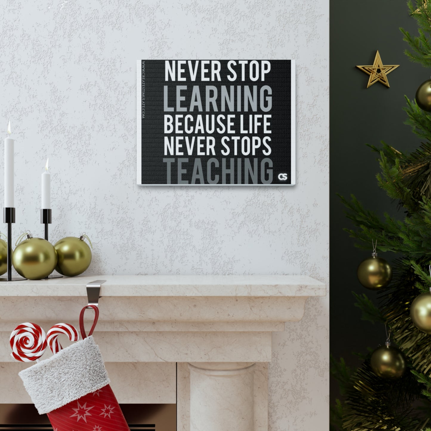 Never Stop Wall Decor Canvas