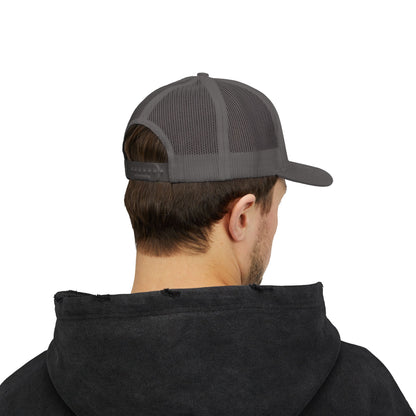 GOD>Ups & Downs Trucker Cap – Embroidered Snapback Mesh Hat