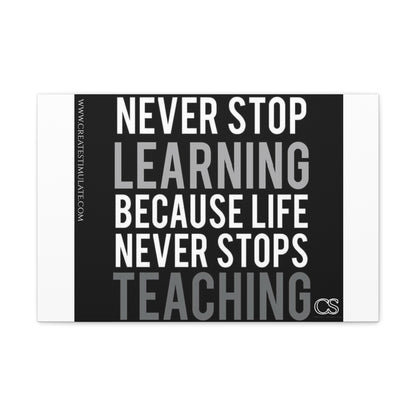 Never Stop Wall Decor Canvas