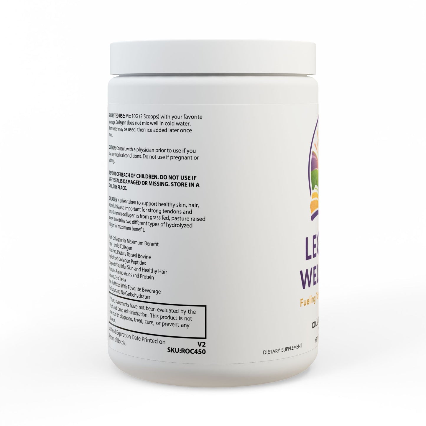 Collagen Peptides Type I & III Supplement (350g, 12.3oz)
