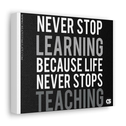 Never Stop Wall Decor Canvas