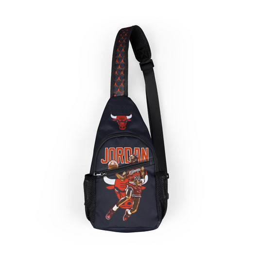 Michael Jordan Chest Bag, Stylish Sling Backpack, Sports Day Essentials, Gift for Sneakers Lovers, Trendy Streetwear Accessory